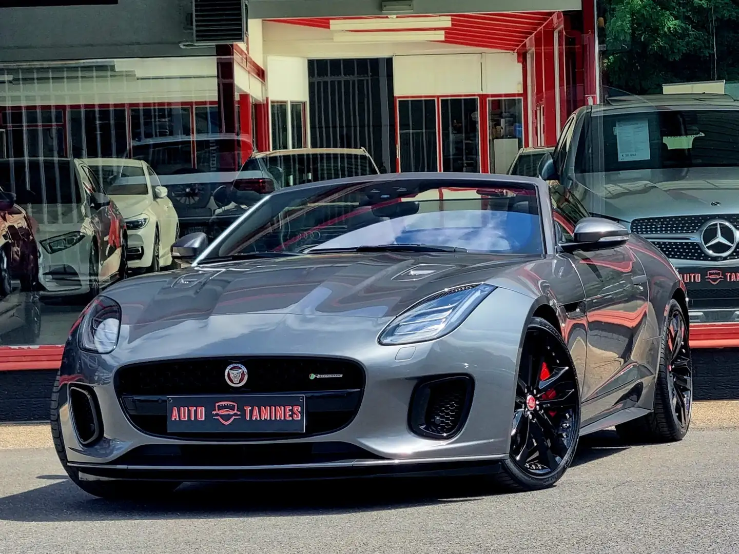 Jaguar F-Type Cabriolet 3.0 V6 AWD R-Dynamic / TVAC / Full Opt. Silber - 1