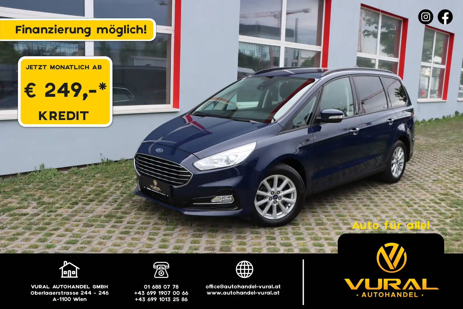 Ford Galaxy Trend|2.0EcoBlue|SCR110kW|Winter-Paket|Anhänger Blau - 1