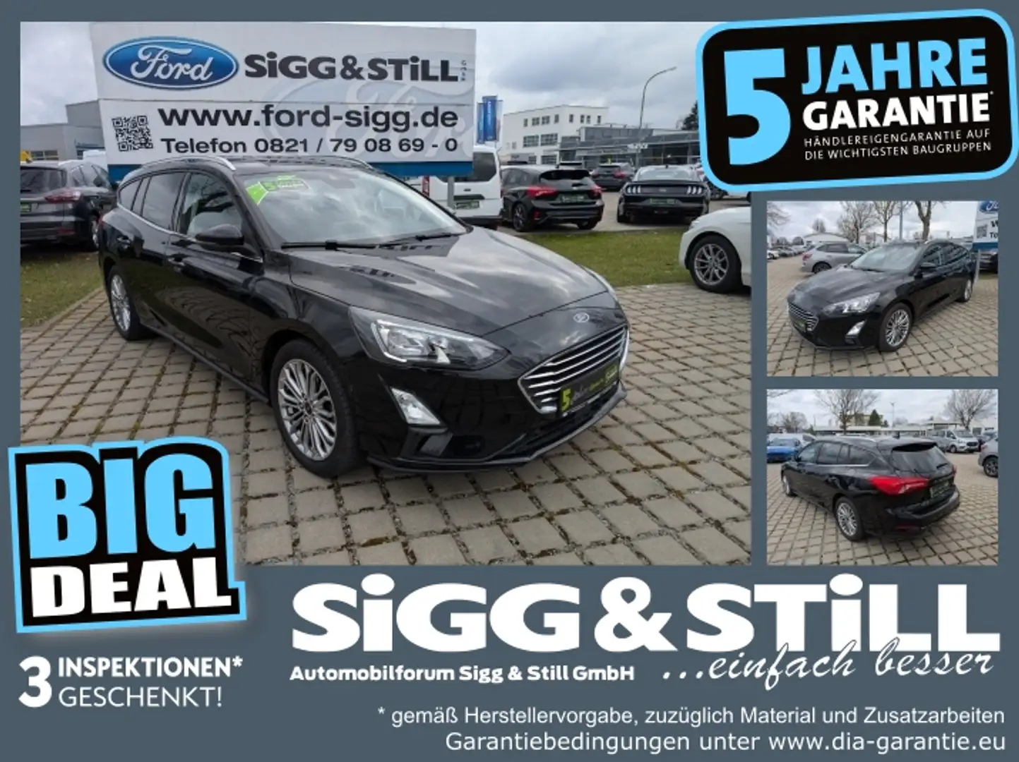 Ford Focus Turnier 1.5 Titanium X Aut ACC*NAV*TWA*SHZ Noir - 1
