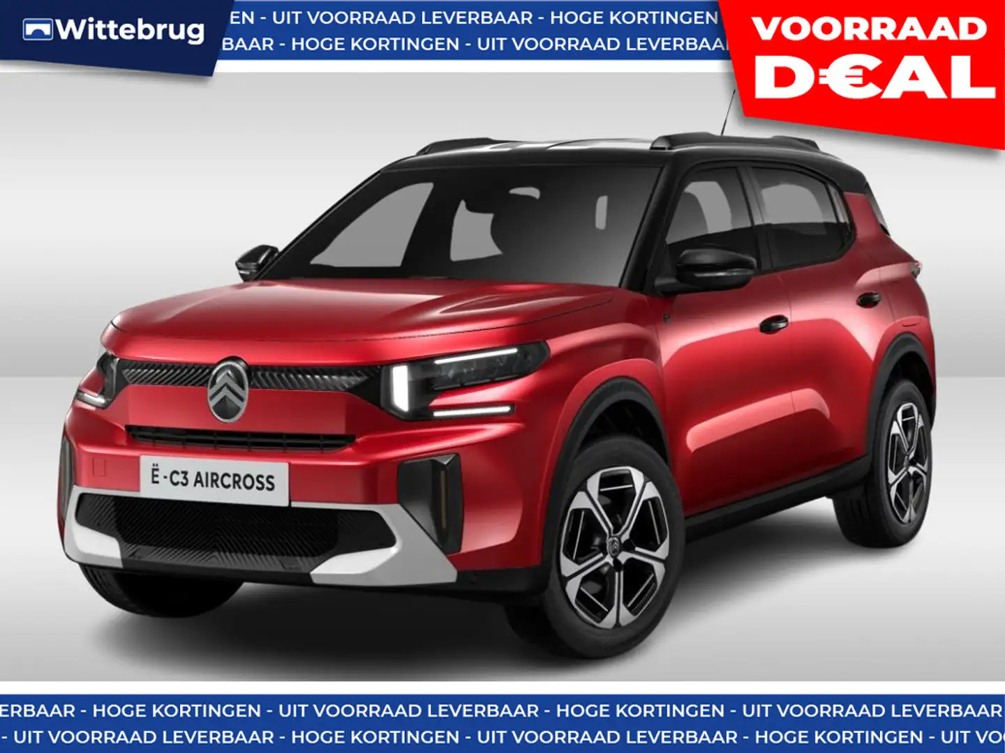 Citroen C3 Aircross E-C3 Max 113pk 44 kWh DIRECT LEVERBAAR - GRATIS WA Rood - 1