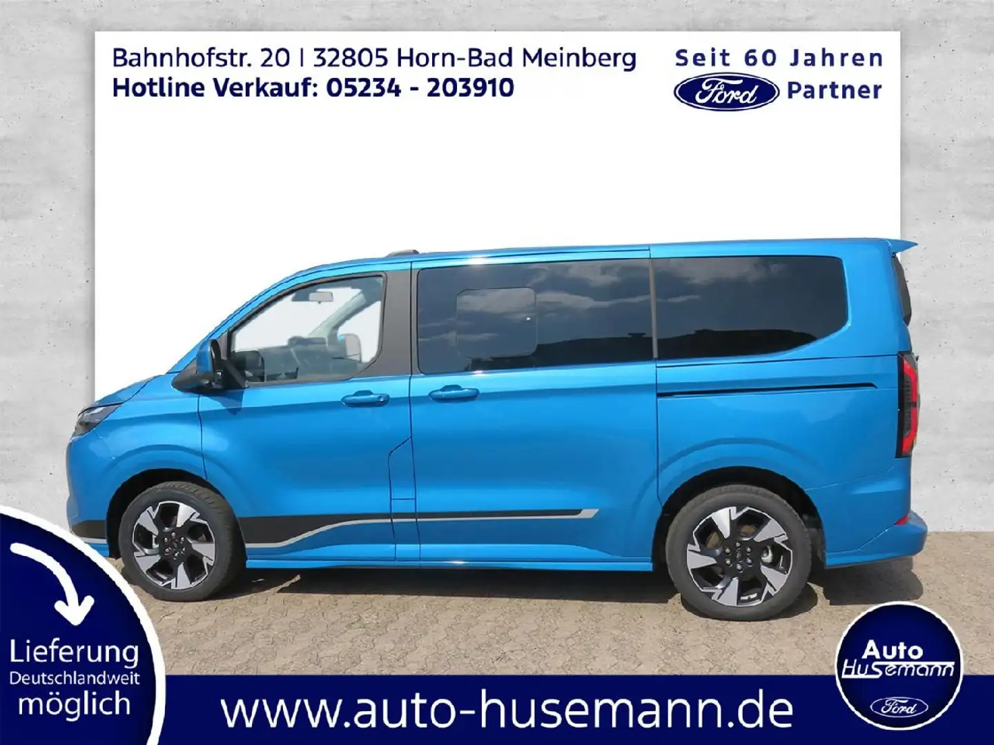 Ford Tourneo Custom Bus E 340 L1 Tourneo Sport RWD Bleu - 2
