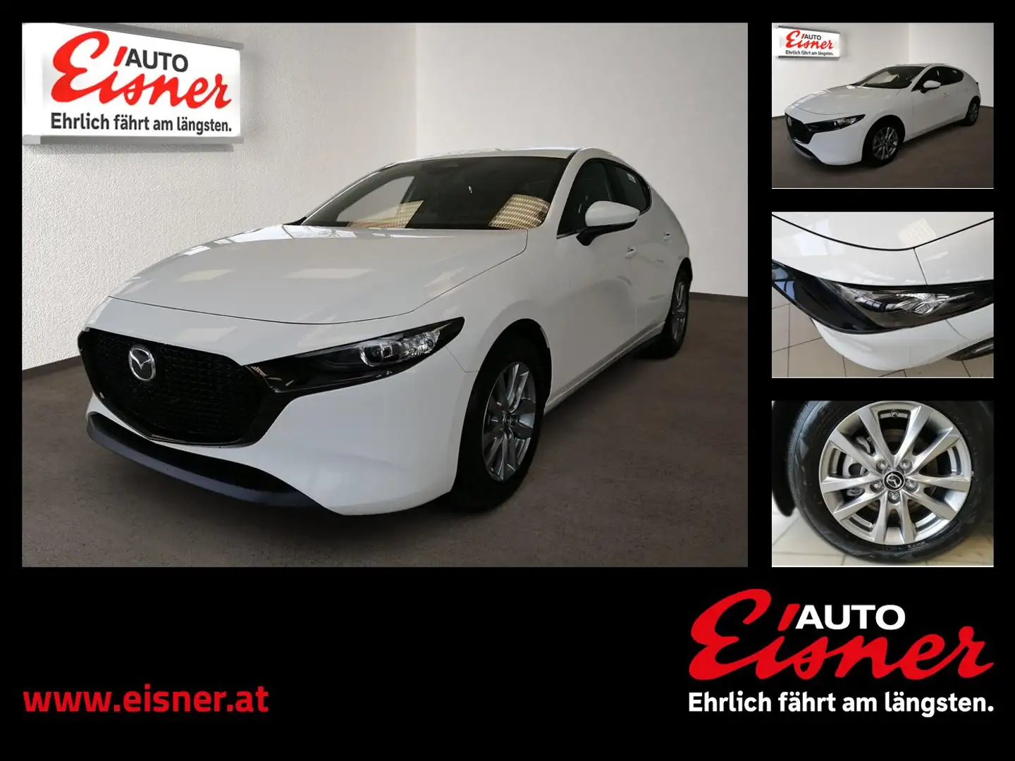 Mazda 3 G140 PRIME LINE 1,99% Leasing Weiß - 1