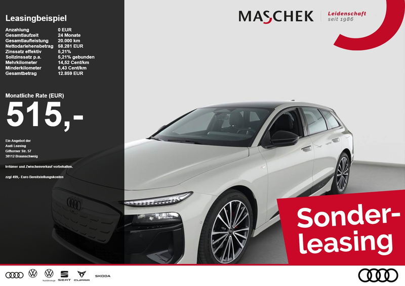 Audi A6 e-tron Avant S line 0.25 % AHK Pano Matrix Lenkh M