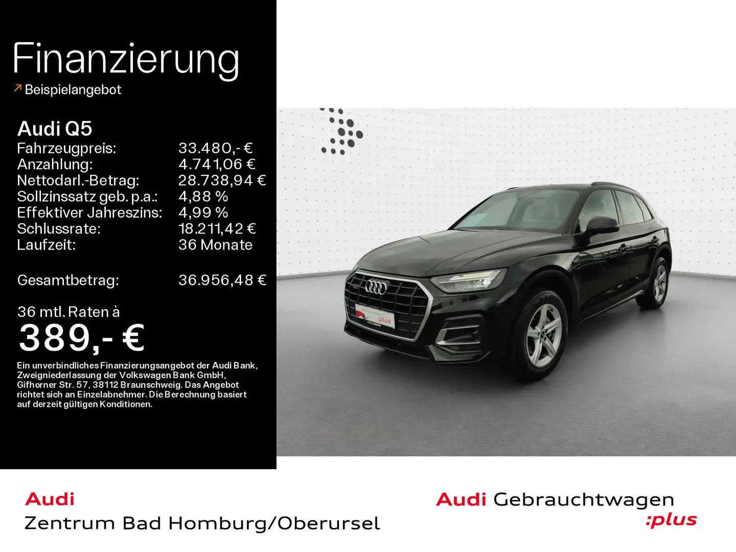 Audi Q5 40 TFSI quattro*Navi*LED*Alu*PDC*Virtual Cock Schwarz - 1