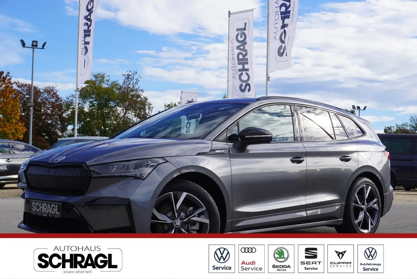Skoda Enyaq 85 Sportline+AHK+NAV+ACC+KAMERA+KESSY+SIDE Grau - 1