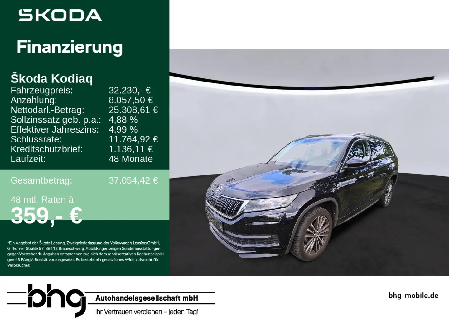Skoda Kodiaq 2.0 TDI DSG L&K Navi Standheizung Schwarz - 1