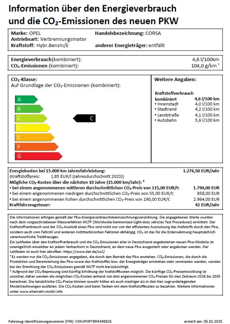 Opel Corsa GS Hybrid 48V 1.2 Turbo 100 kW LED-Matrixlicht Grau - 2