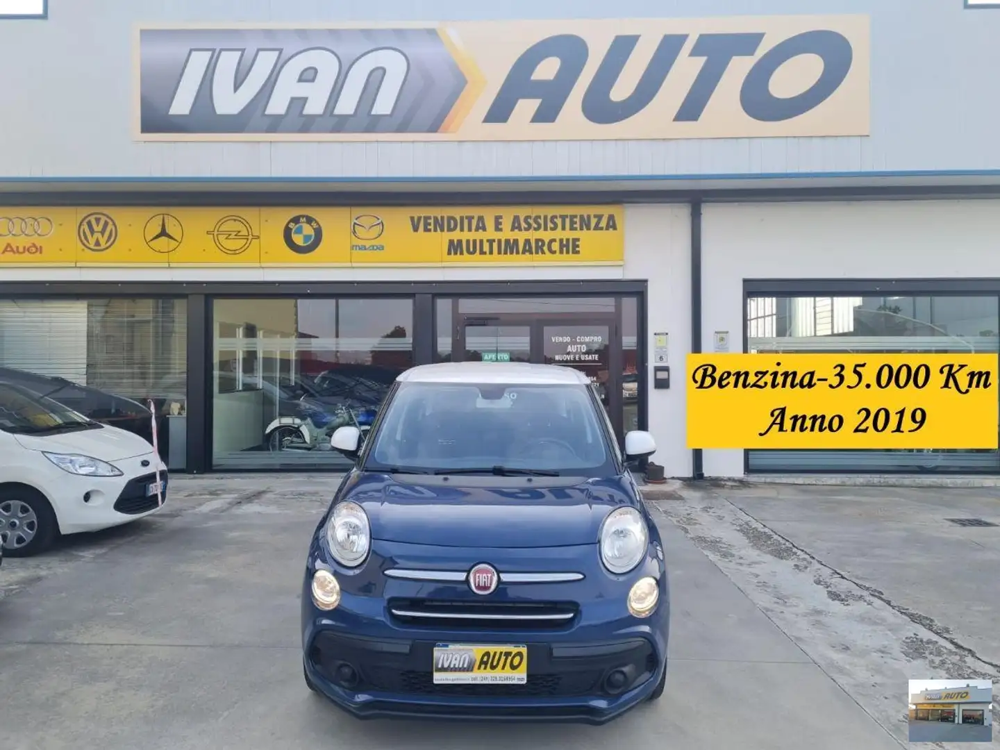 Fiat 500L 1.4 Benzina-35.000 Km-Anno 2019 Modrá - 1
