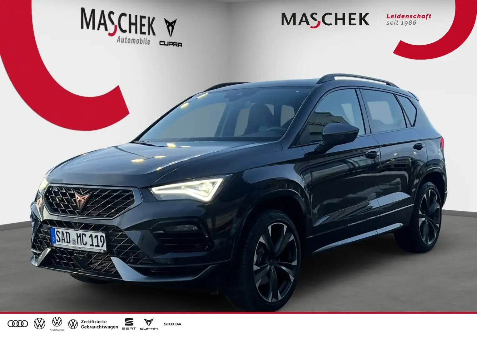 CUPRA Ateca 2.0 TSI DSG 4 Drive Navi AHK 360°Kam. SHZ Pano ACC Noir - 1