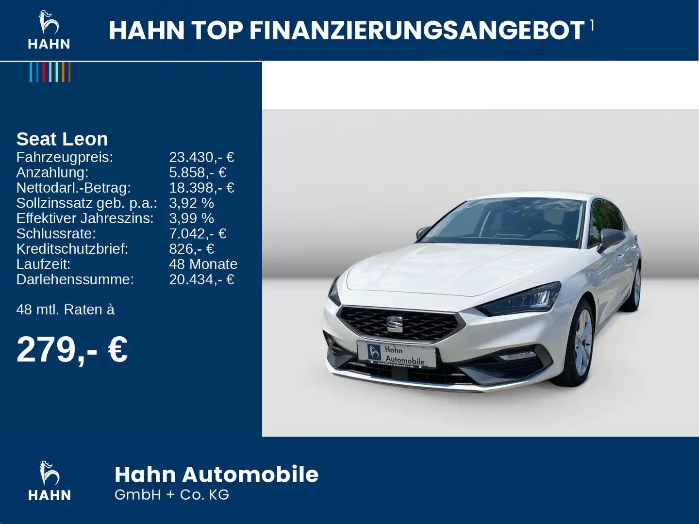 SEAT Leon 1.5TSI DSG FR ACC LED Navi PDC Sitzheizung Bianco - 2