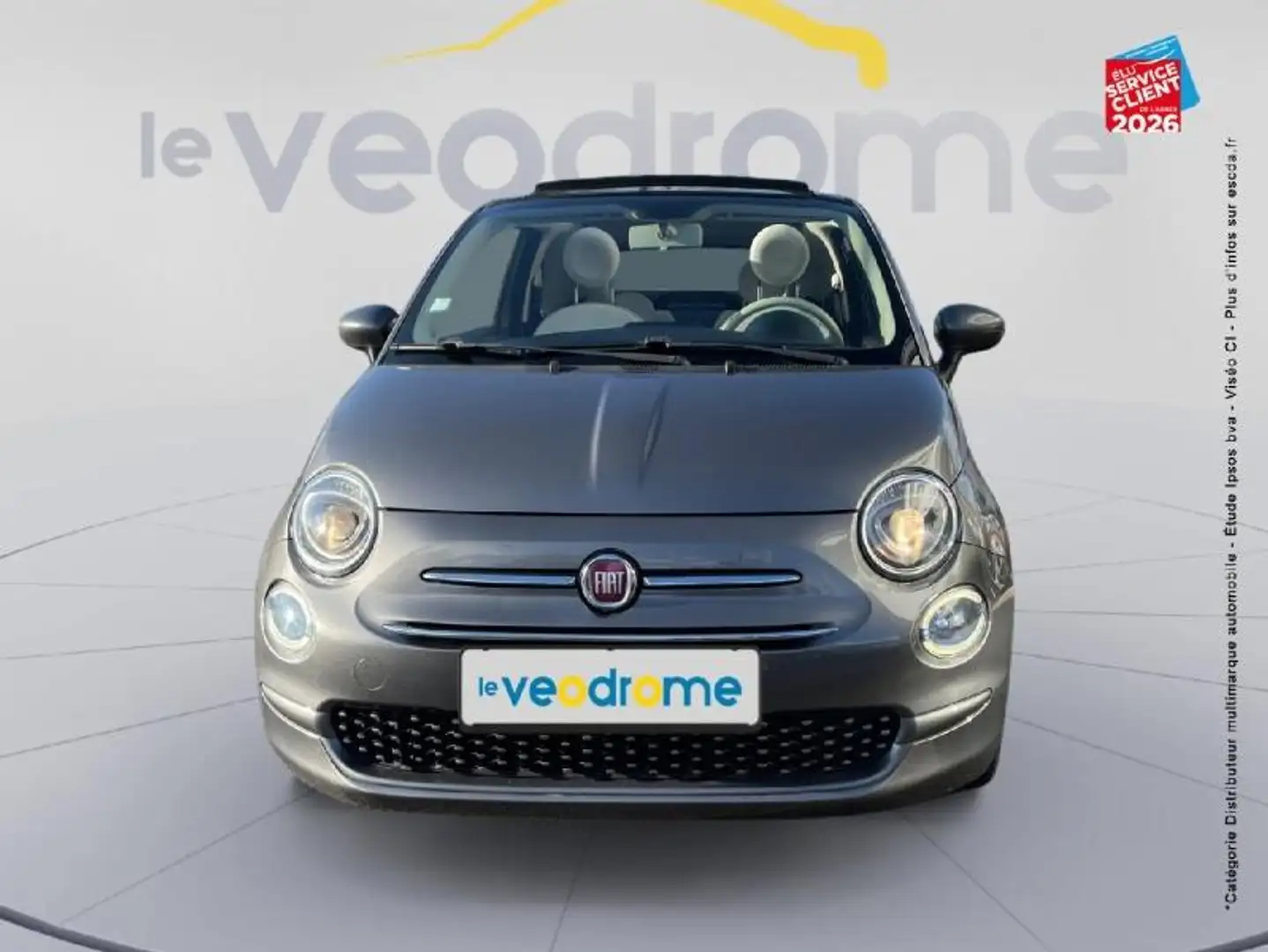 Fiat 500e 1.2 8v 69ch Eco Pack Lounge Euro6d Gris - 2
