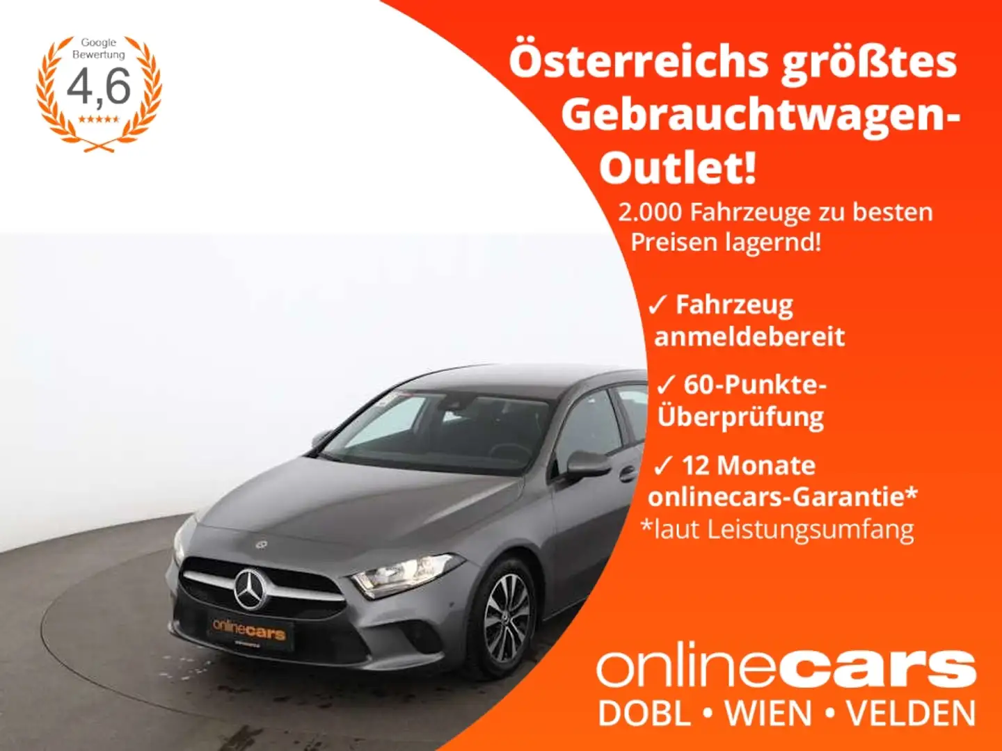 Mercedes-Benz A 180 NAVI R-KAMERA LANE-ASSIST DIGI-TACHO TEMP Grau - 1
