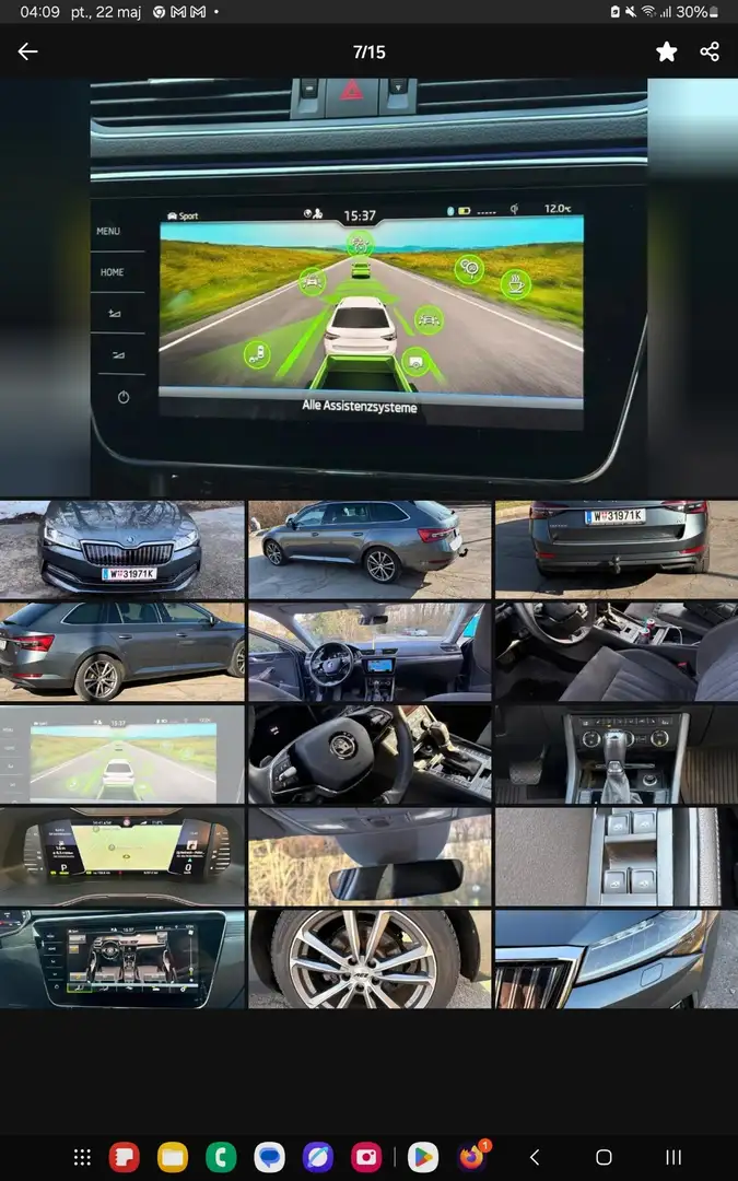 Skoda Superb Kombi  PHEV 156/218 DSG PANO Matrix GARANTIE Grau - 2