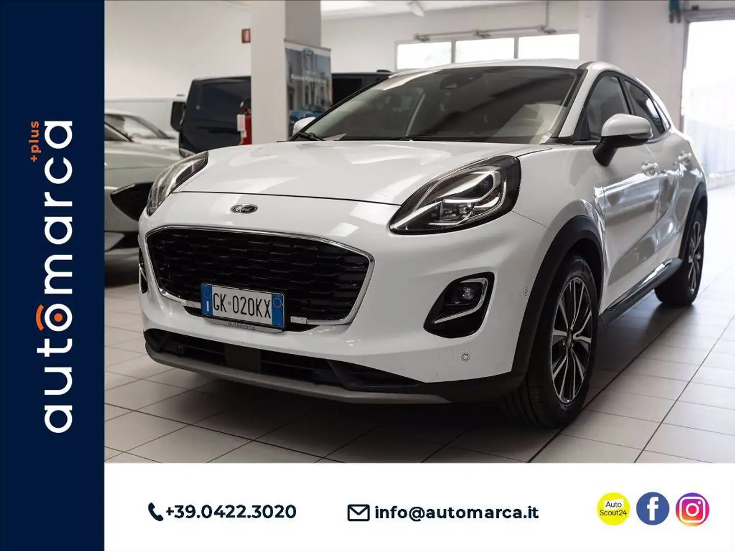 Ford Puma 1.0 ecoboost h Titanium s&s 125cv Blanc - 1