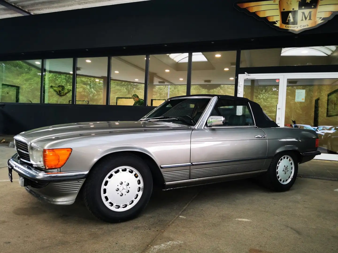 Mercedes-Benz SL 280 Cabrio Aut. KLIMA/BECKER/LEDER/Tempomat Gris - 1