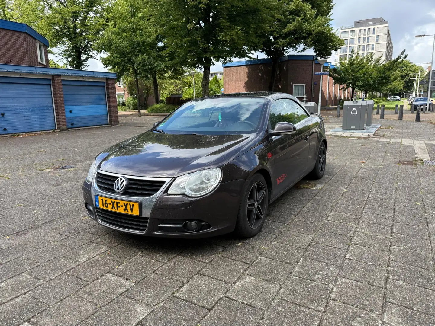 Volkswagen Eos 2.0-16v FSI Rood Leder Cruise Trekhaak Bruin - 1
