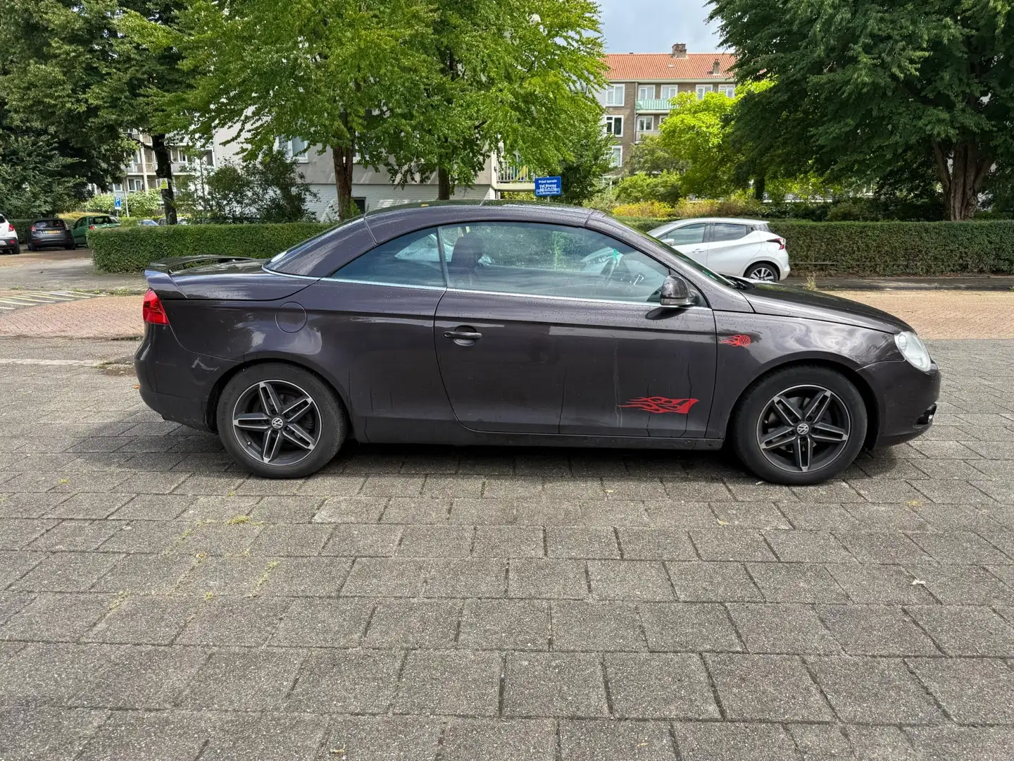 Volkswagen Eos 2.0-16v FSI Rood Leder Cruise Trekhaak Bruin - 2