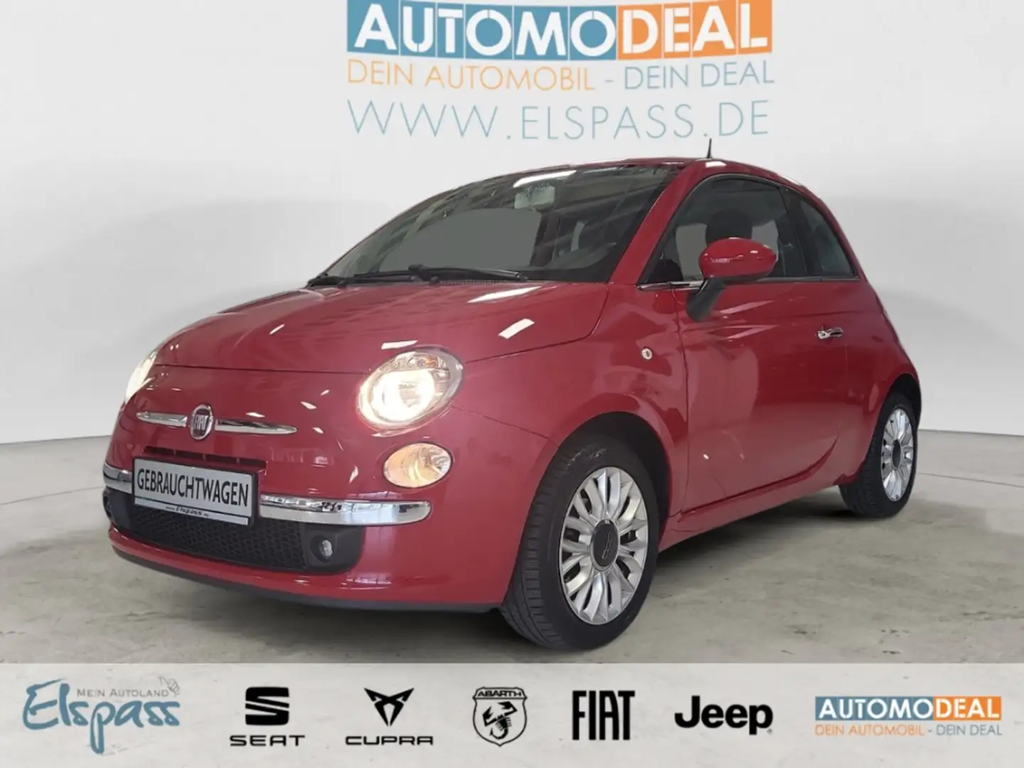 Fiat 500 Lounge ALU PDC KLIMA MULTIFLENKRAD TEILLEDER CD/MP Rot - 1