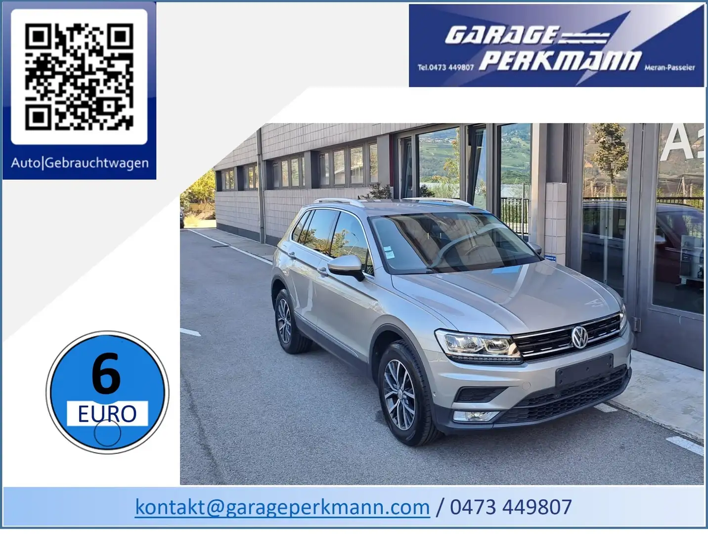 Volkswagen Tiguan 2.0 TDI 150CV 4MOTION DSG Comfortline ACC LED Gris - 1