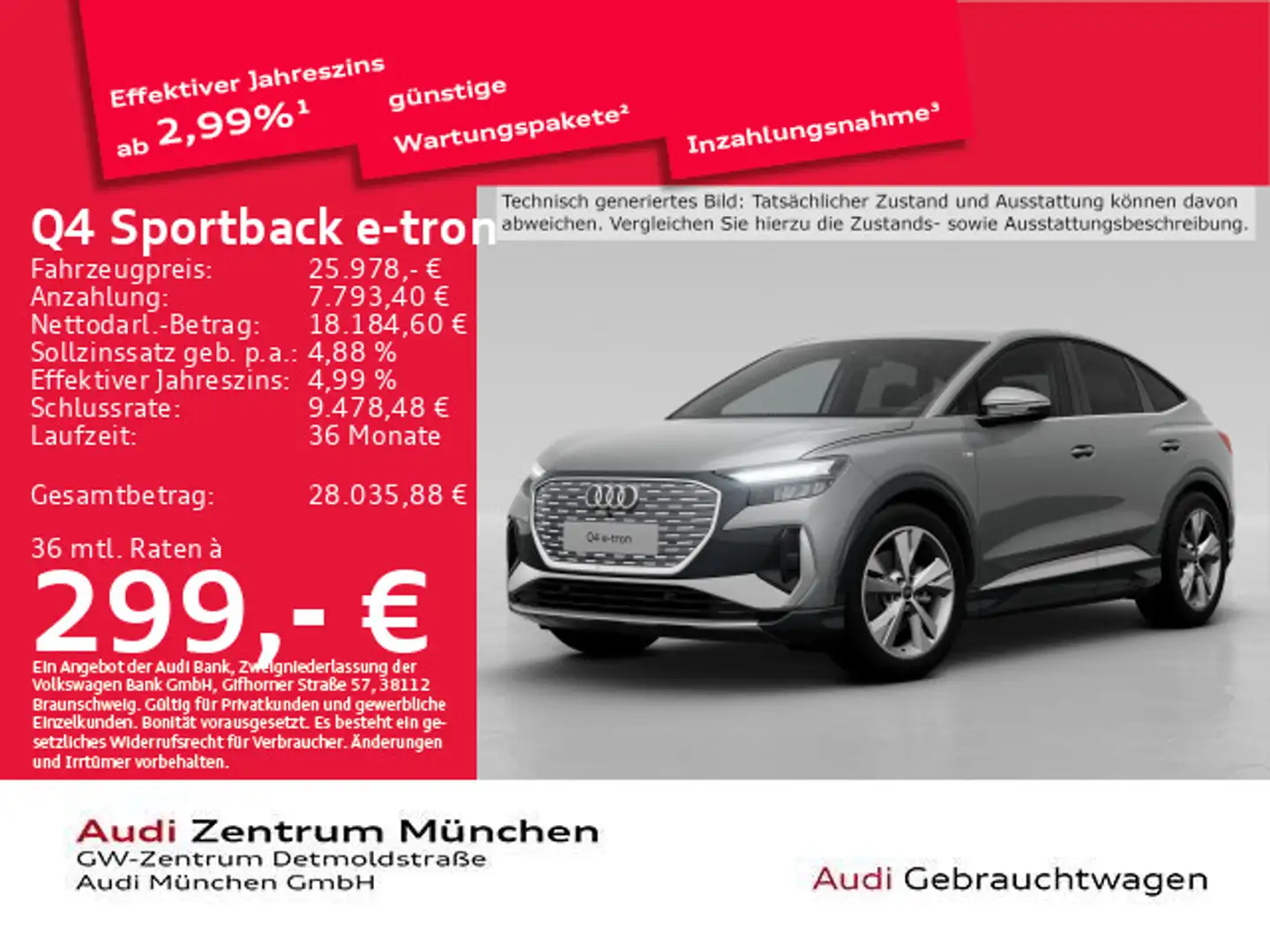 Audi Q4 e-tron 35 S line Navi+/19"Zoll/Kame Grau - 1
