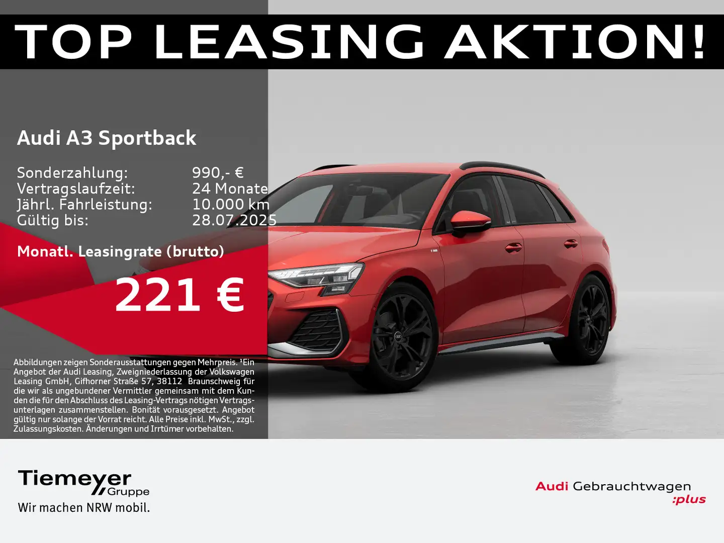 Audi A3 30 TFSI 2x S LINE MATRIX LM18 NAVI Rot - 1