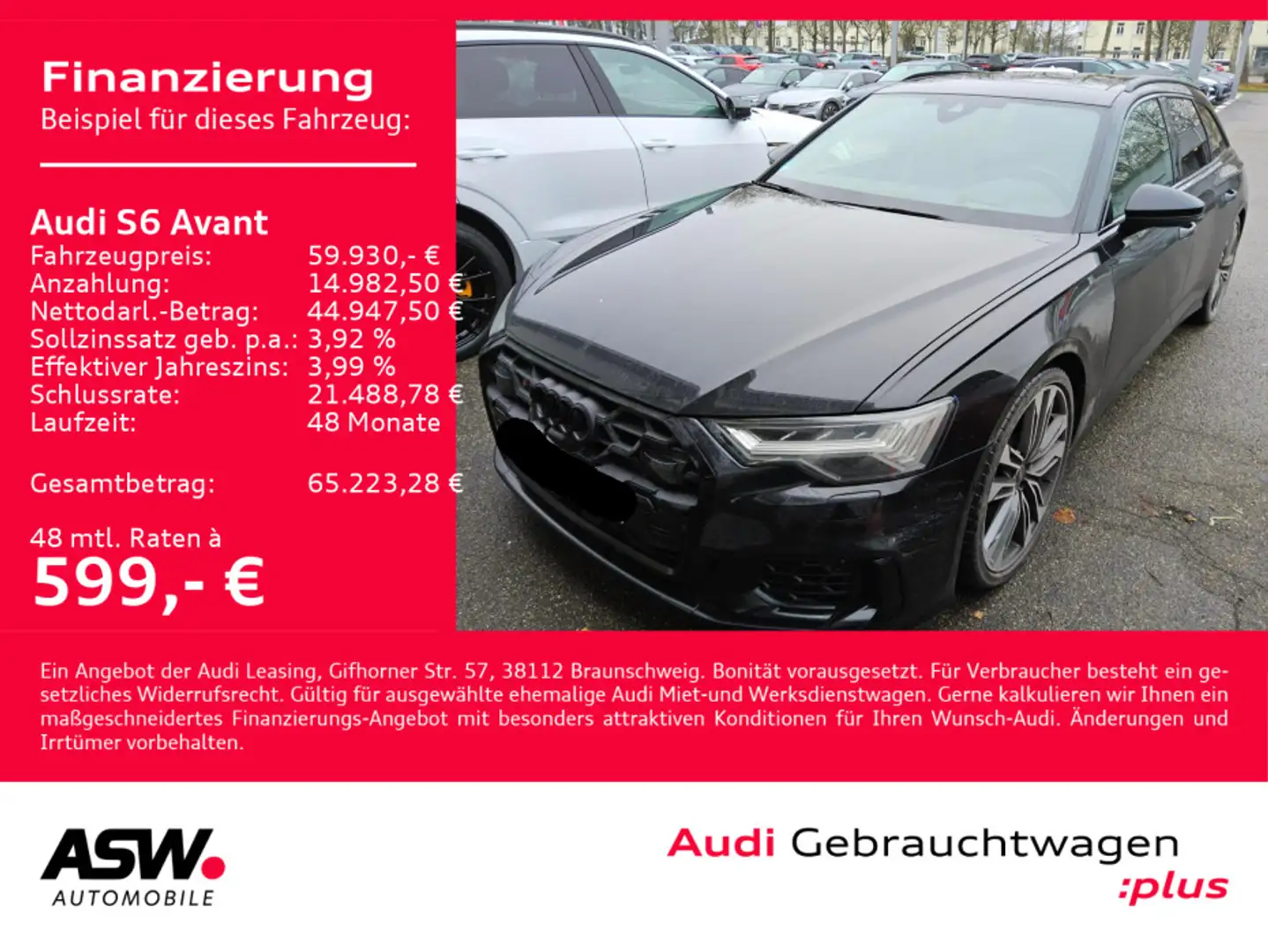 Audi S6 3.0TDI quattro tiptro LED 360° B&O PANO Schwarz - 1