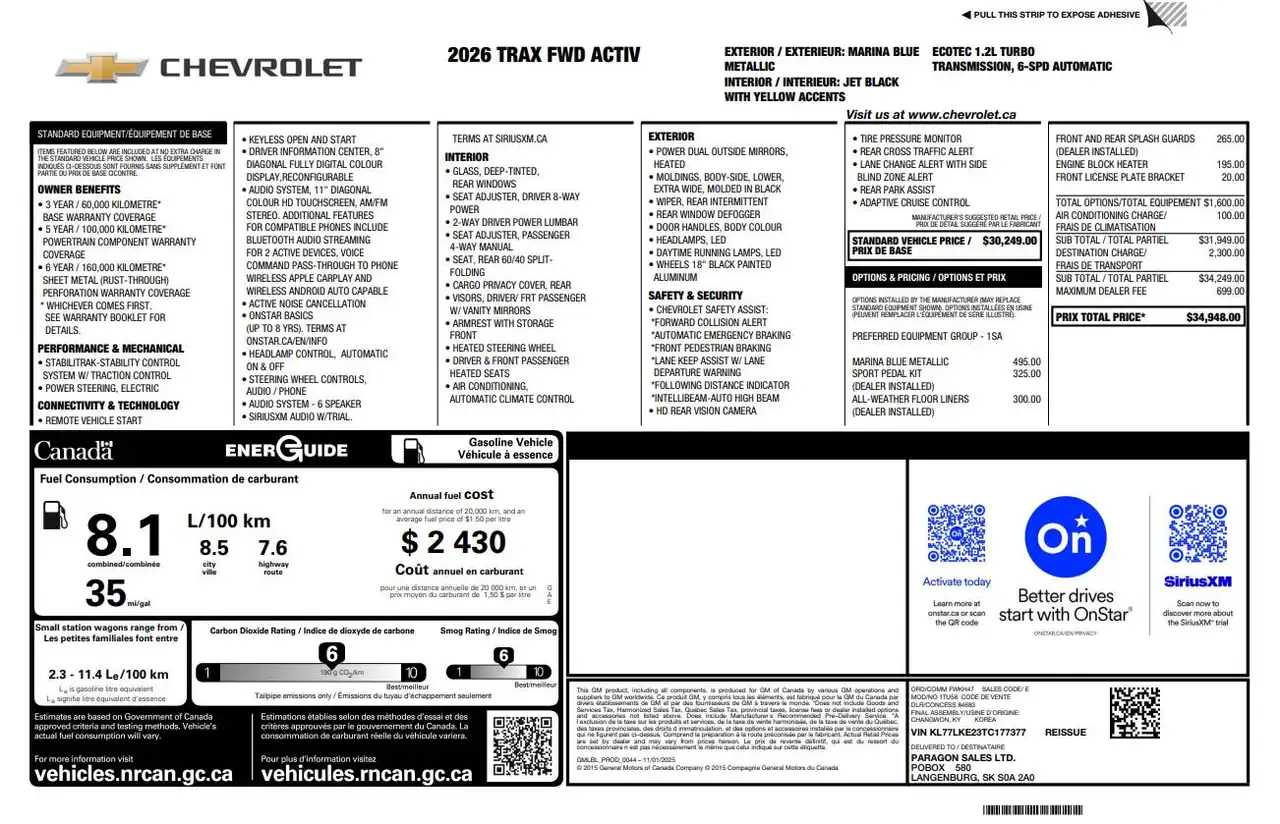 2026 Chevrolet Trax