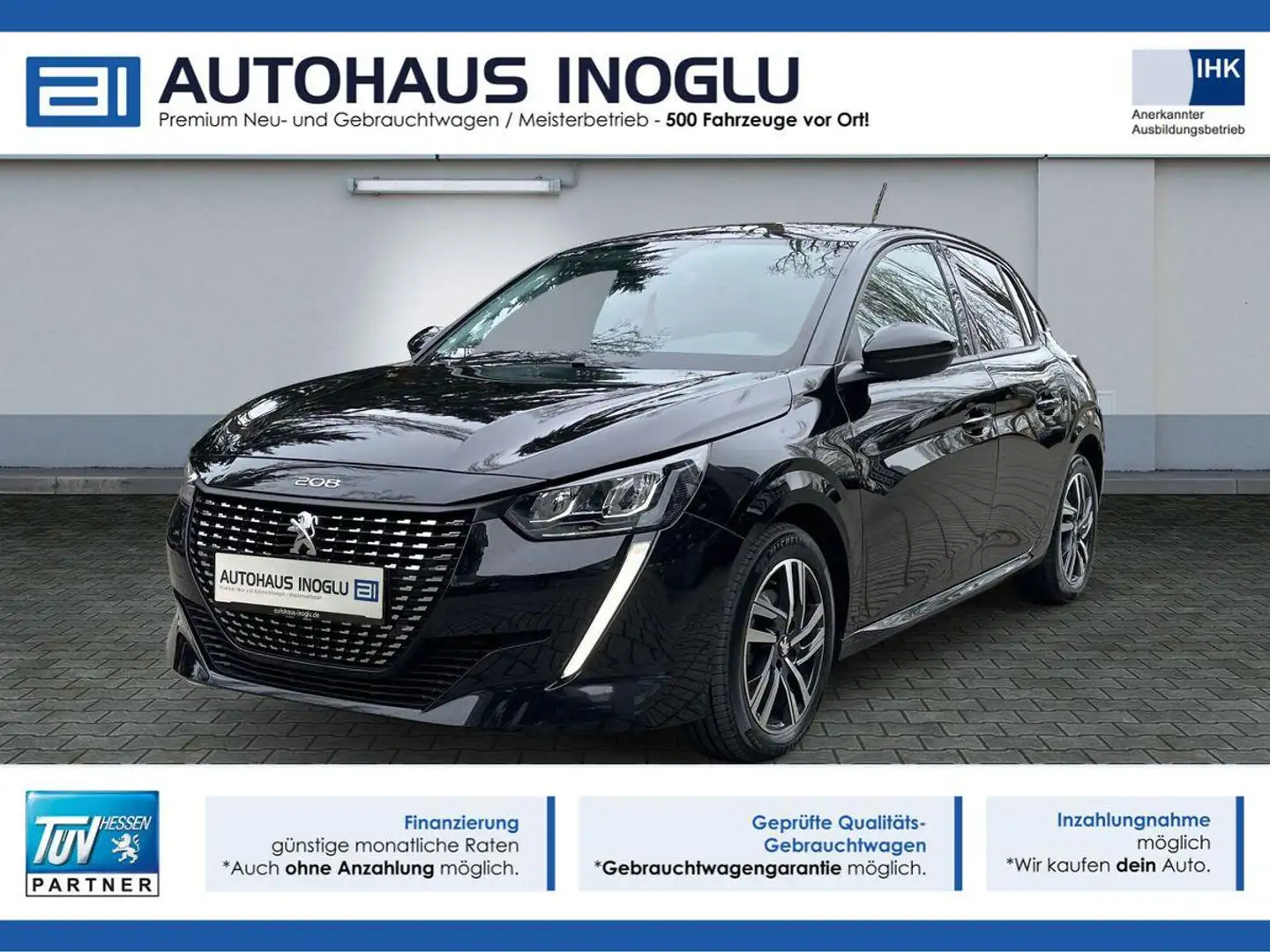 Peugeot 208 1.2 S/S PureTech 100 Allure Navi+LED+R-Kam+DAB+ Schwarz - 1