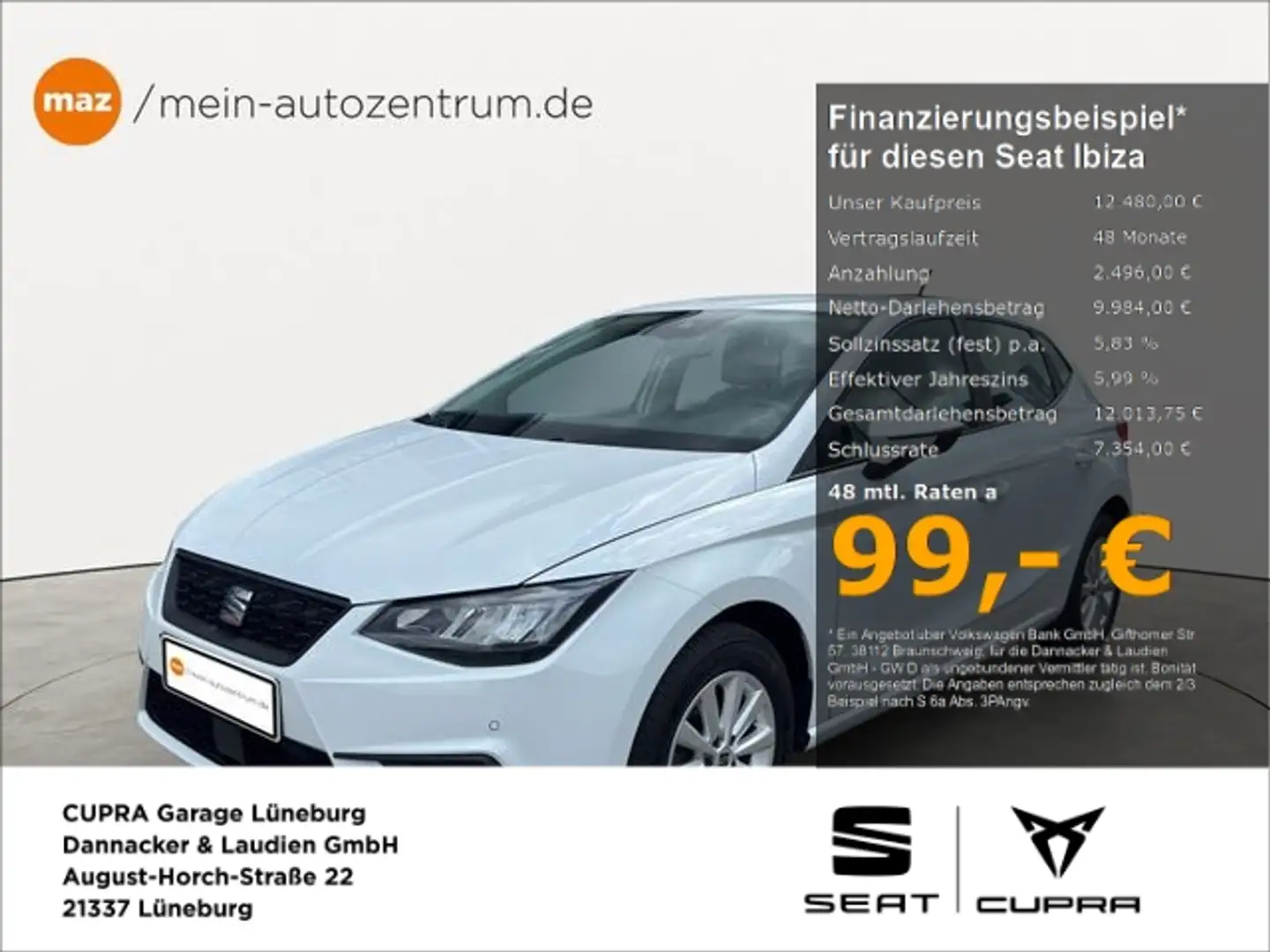 SEAT Ibiza 1.0 TSI Style Beats Fast Lane Alu LED Beat Bianco - 1