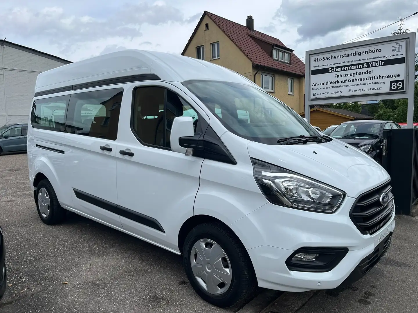Ford Transit Custom 320 L2 H2 9. Sitzer AHK PTS Doppel-Klima Bianco - 1