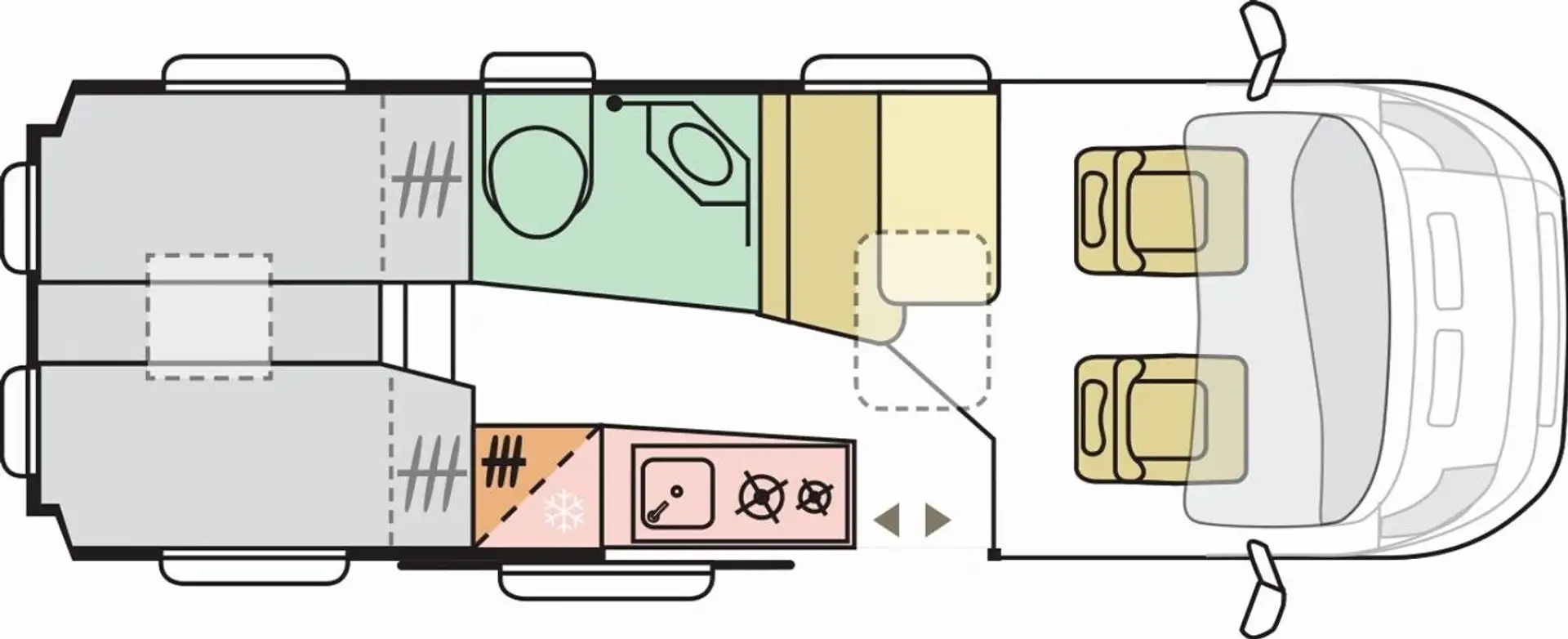 Adria Twin ALL-IN 640 SLB Zuziehhilfe Weiß - 2