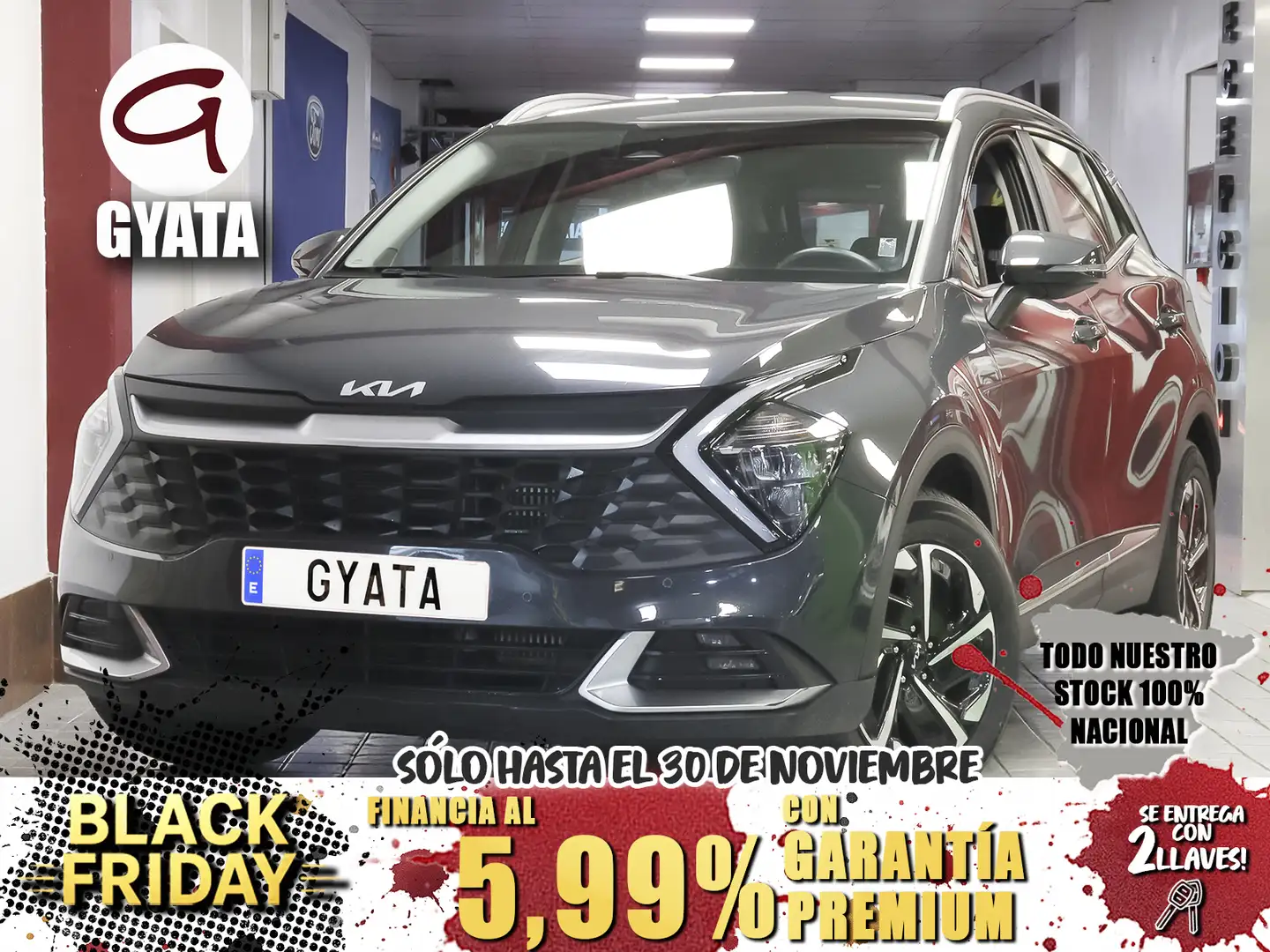 Kia Sportage 1.6 T-GDi MHEV Drive 150 Gris - 1