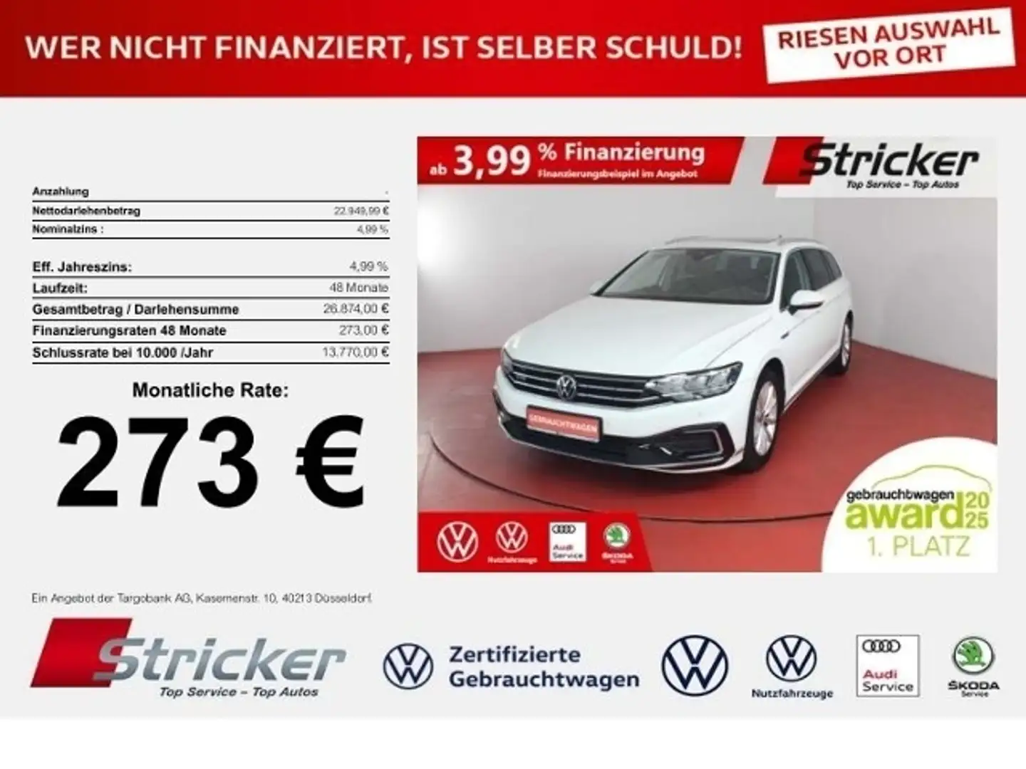 Volkswagen Passat Variant GTE 1.4TSI DSG 273,-ohne Anzahlung Pano Standh. A Alb - 1