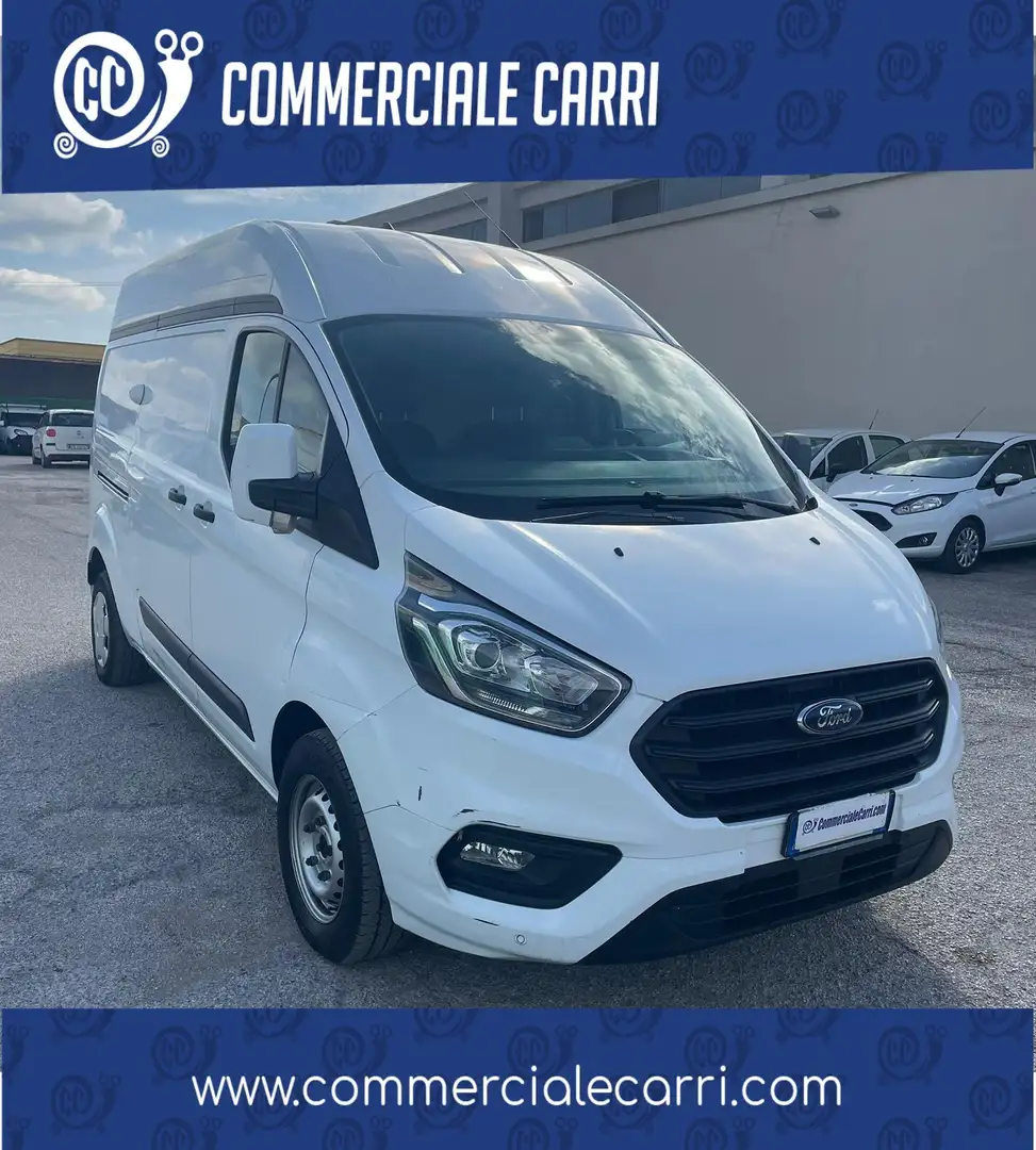 Ford Tourneo Custom 300 L2H2 2.0 ECOBLUE HYBRID FURGONE 3 POSTI - 2021 Blanc - 1