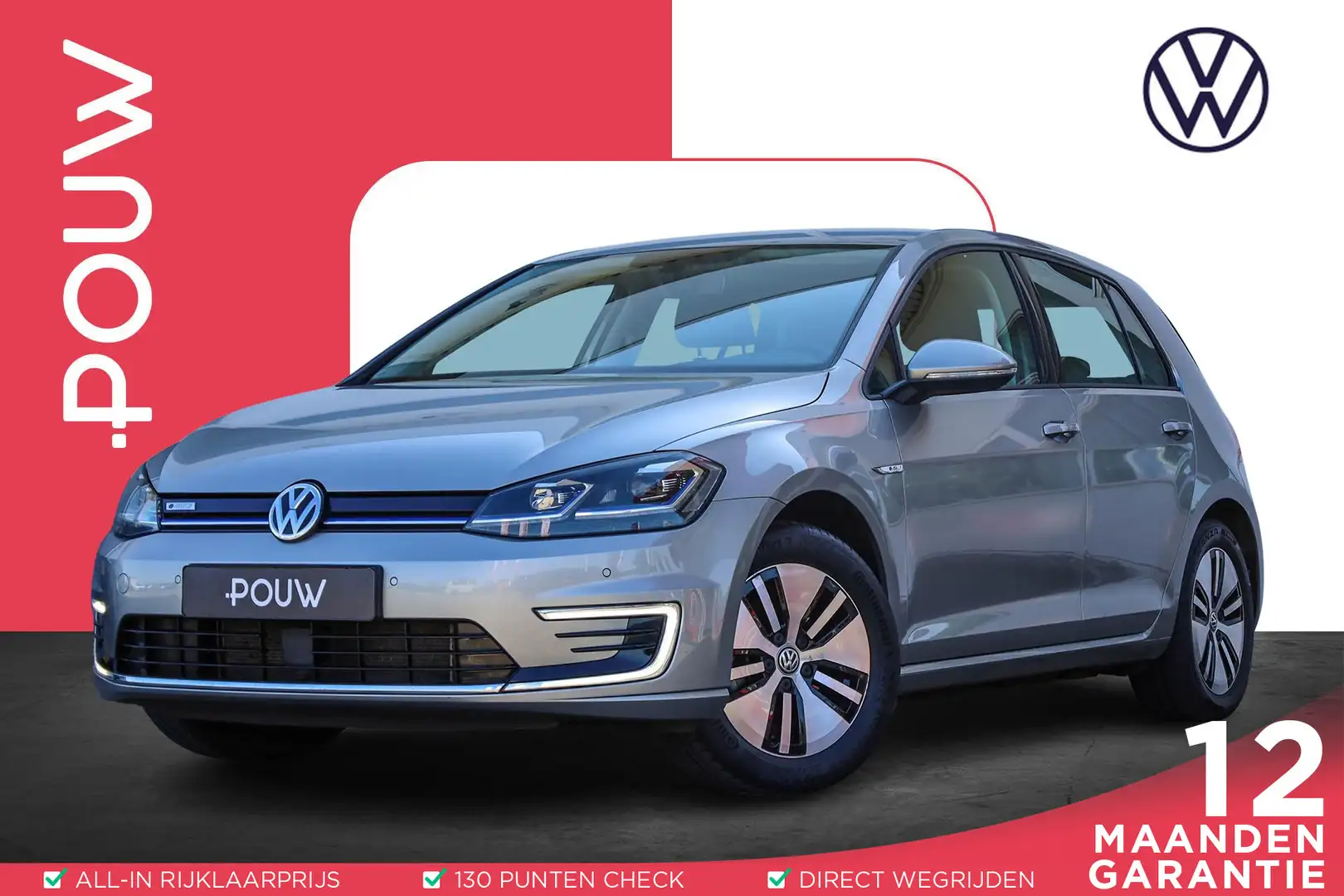Volkswagen e-Golf 136pk | SoH 92% | Navigatie | Parkeersensoren | Wa Gris - 1