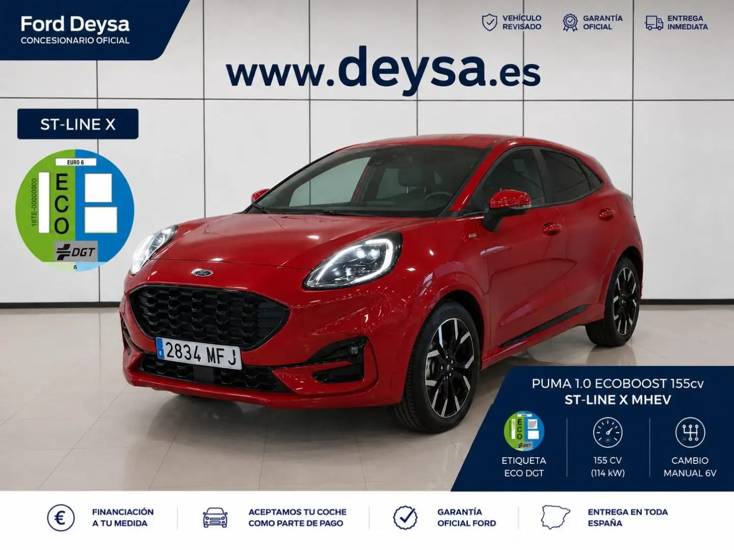 Ford Puma 1.0 EcoBoost MHEV ST-Line X 155 Rojo - 1