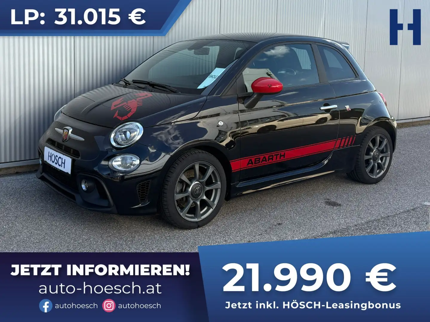 Abarth 500 595 1.4 T-Jet COOL RED STYLE TECH 8-fach+++ Schwarz - 1