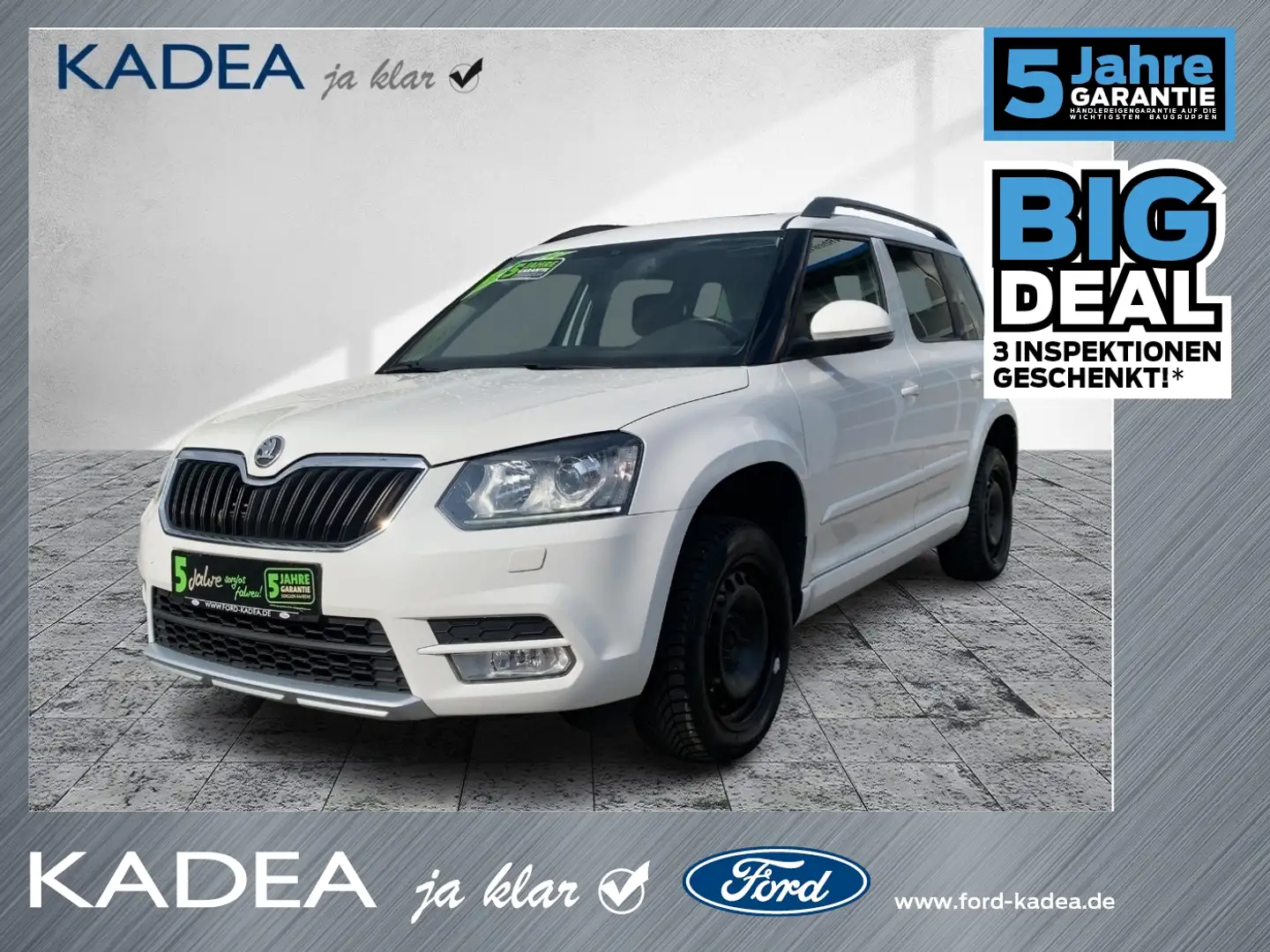 Skoda Yeti 2.0 TDI Elegance 4x4|Schiebedach|Xenon|Navi Bianco - 1