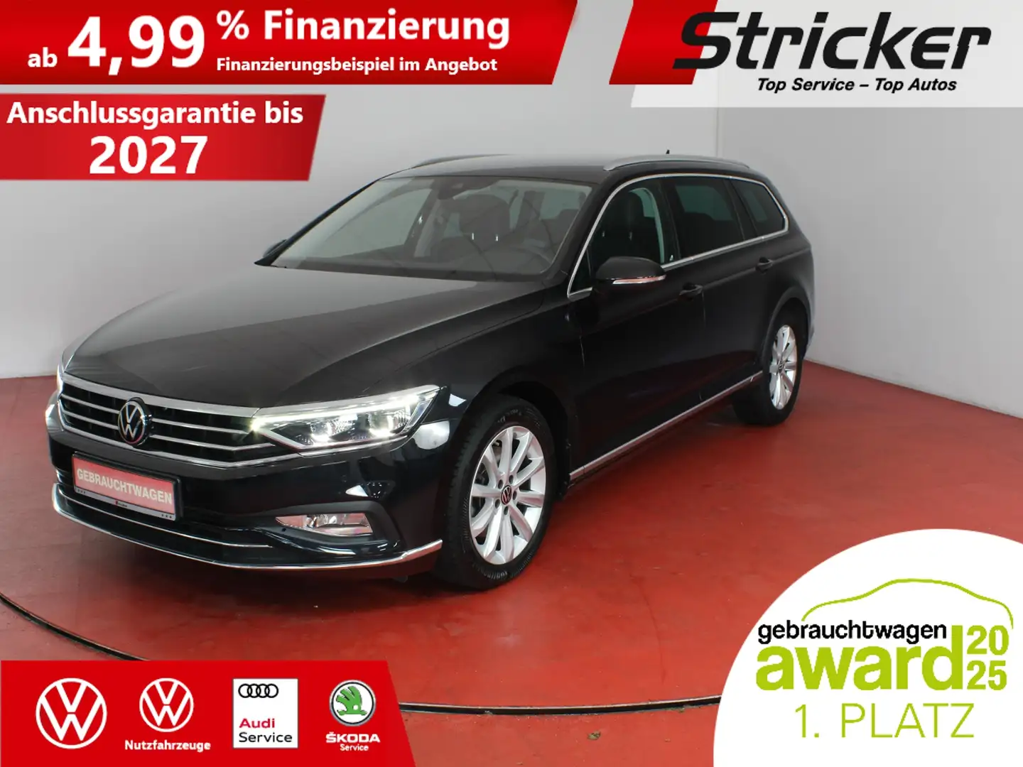 Volkswagen Passat Variant Elegance 2.0TDI 320,-ohne Anzahlung Navi AHK Kame Schwarz - 1