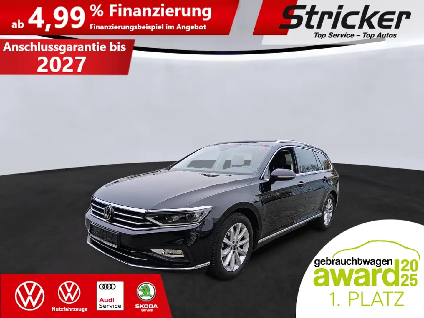 Volkswagen Passat Variant Elegance 2.0TDI ,-ohne Anzahlung Navi AHK Kamera Schwarz - 1