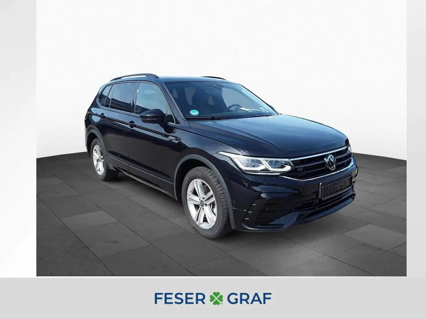 Volkswagen Tiguan Allspace 2.0 TDI R-Line 4M BLACK PANO KAM Schwarz - 1