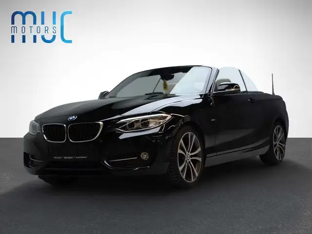 BMW 225 Cabrio 2.0 d Sport Line Schwarz/Beige Xenon
