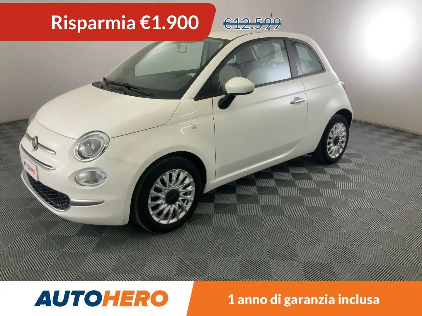 Fiat 500 1.0 Mild-Hybrid Lounge MHEV Bianco - 1