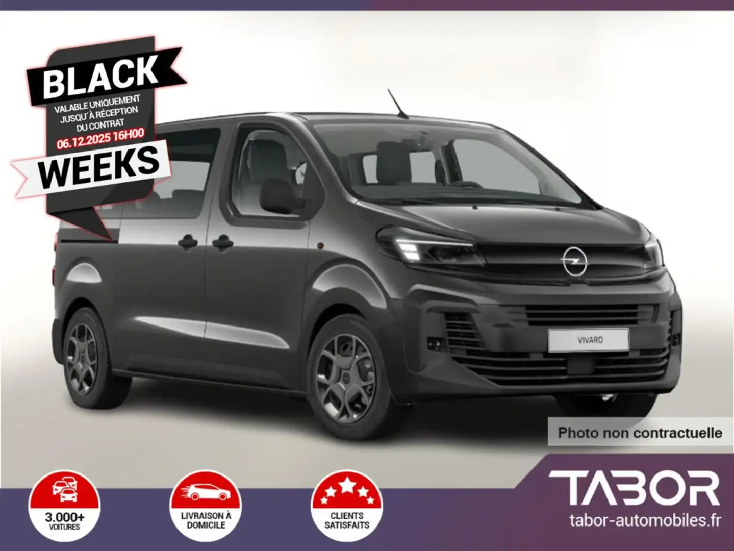 Opel Vivaro L 2.0 D 177 AT8 GPS clim auto LED Gris - 1