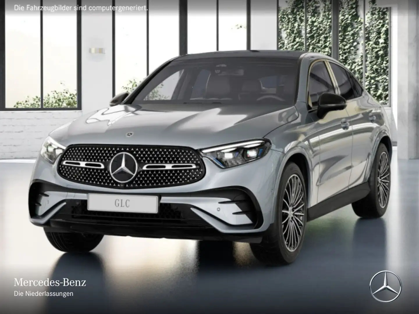Mercedes-Benz GLC 220 d 4M AMG+NIGHT+PANO+360+AHK+TOTW+KEYLESS Silber - 2
