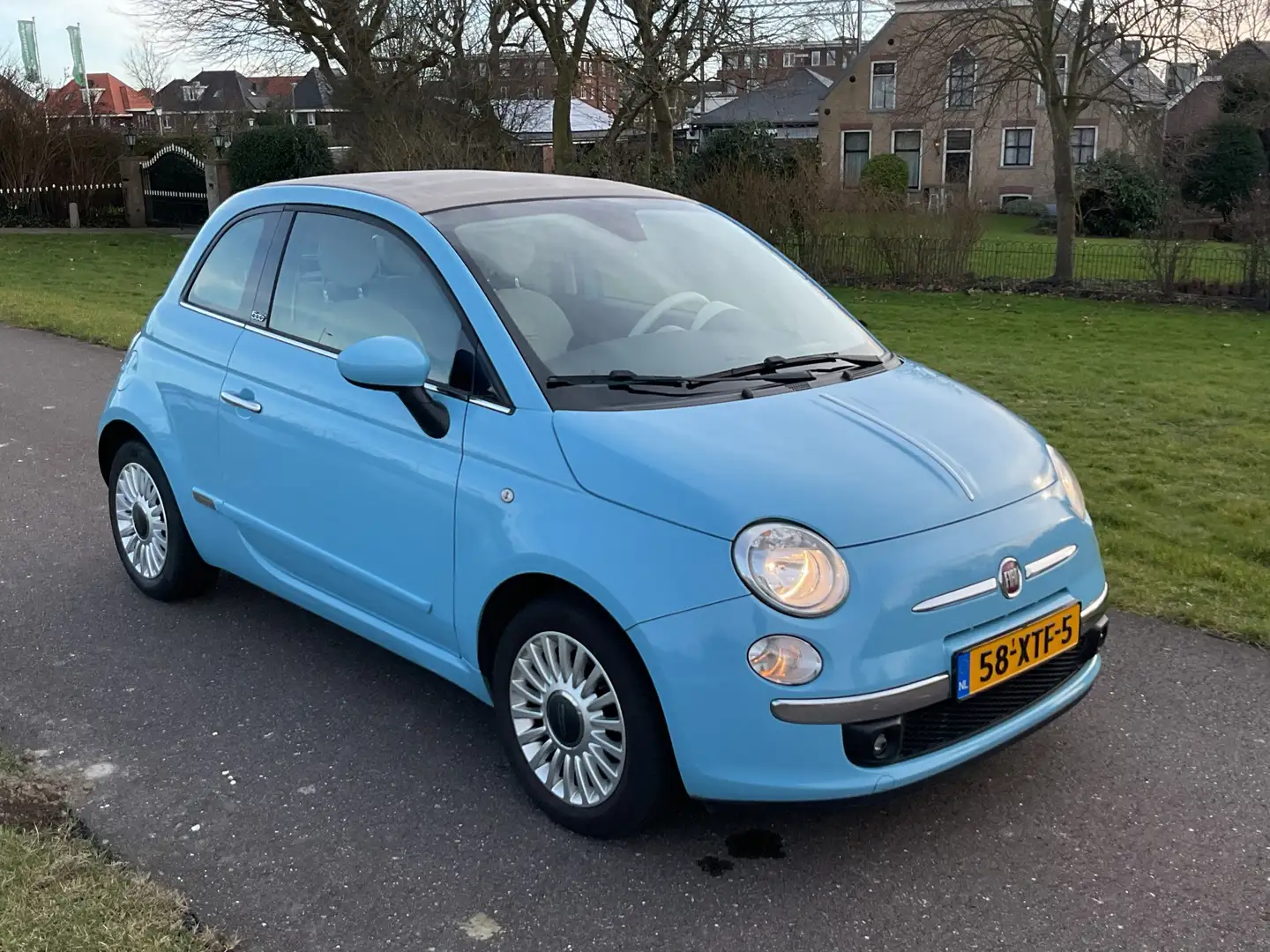 Fiat 500C 500 0.9 TwinAir Lounge Blauw - 1