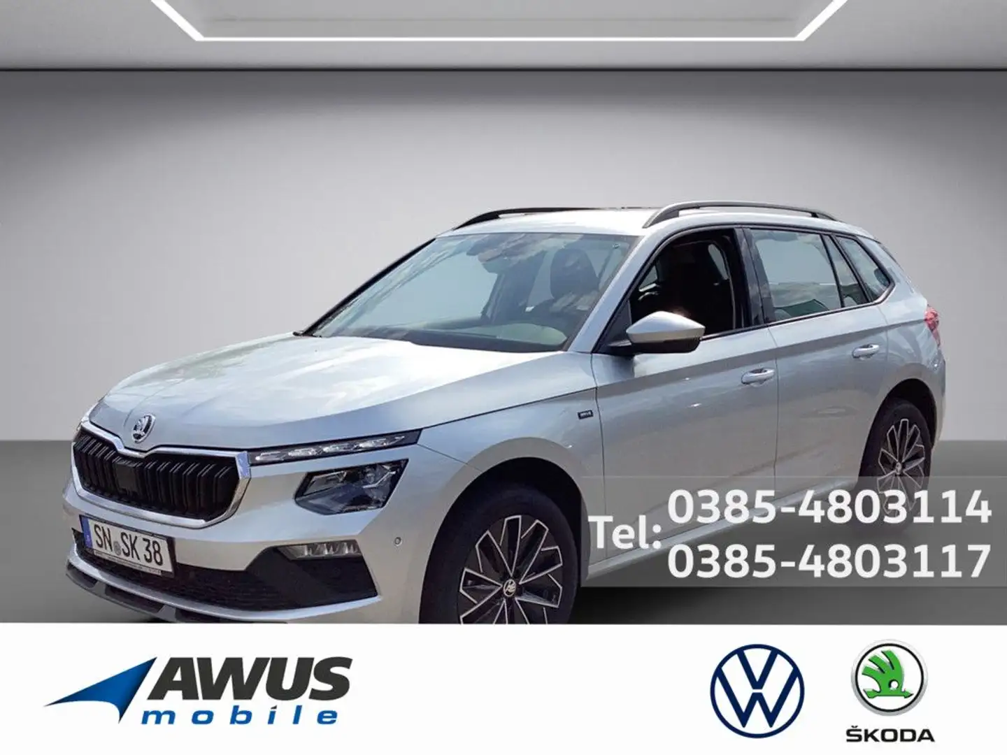 Skoda Kamiq 1.5TSI DSG Drive AHK AHK ACC FACEL. LED Silber - 1