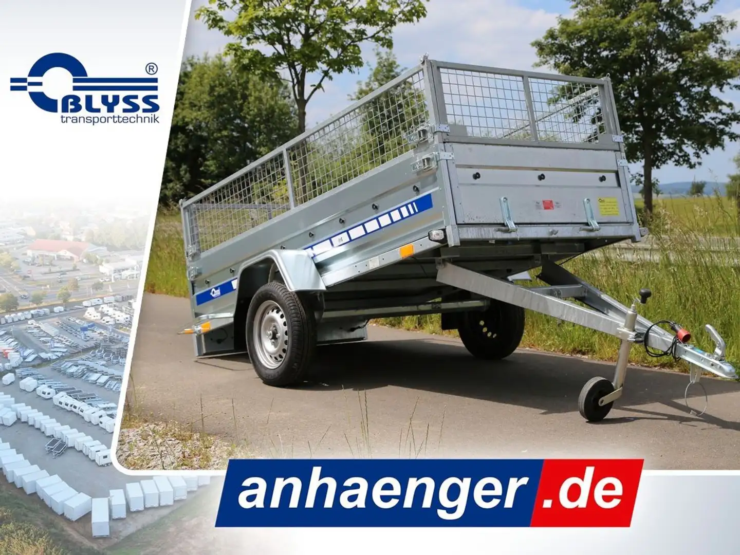 Blyss PKW Anhänger 243x133x79cm 750kg GG Anhänger - 1