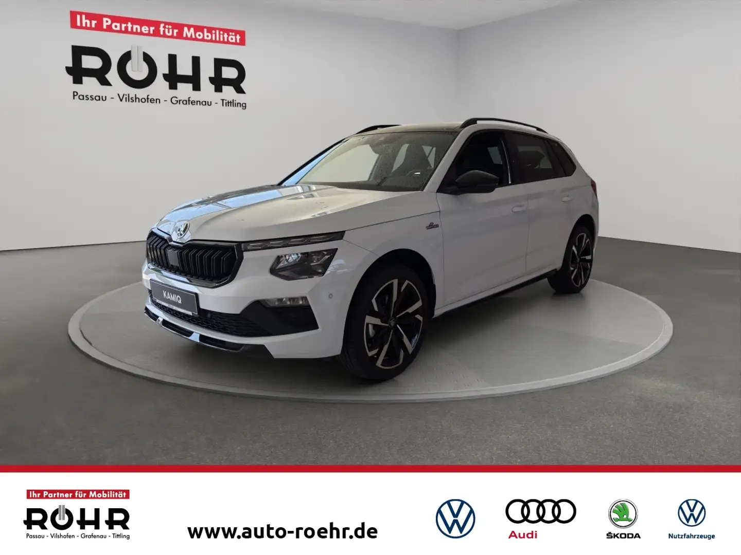 Skoda Kamiq Monte Carlo (AHK.Pano.beheizb.Frontscheibe.Kamera) Blanco - 1