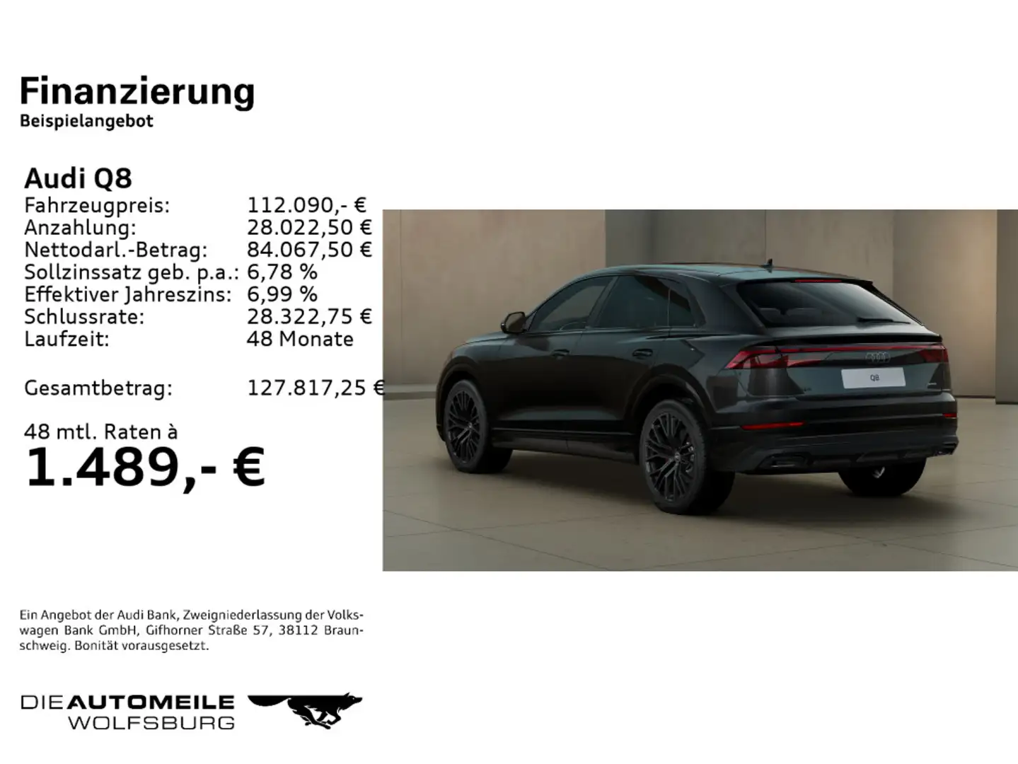 Audi Q8 (4MT)(09.2023->) 50 TDI quattro Noir - 2